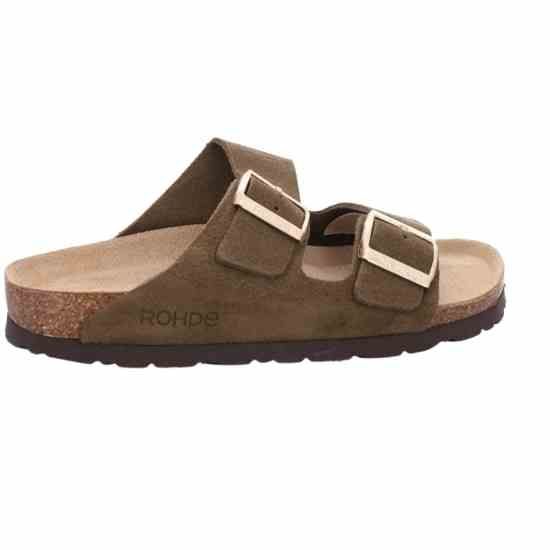 Жіночі шльопанці Alba, оливковий, 5590 63, ROHDE (НІМЕЧЧИНА)