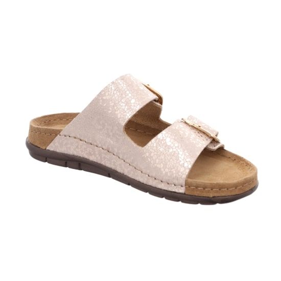 Жіночі шльопанці Rodigo, св.бежевий/перламутр, 5857 14, ROHDE (Німеччина)