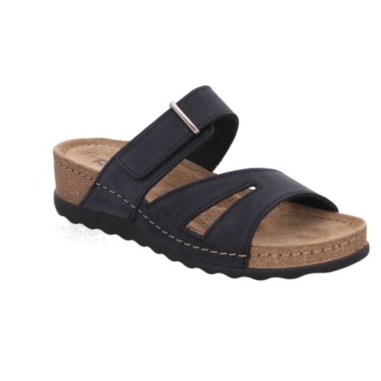 Жіночі шльопанці Soave, чорний, 5432 90, ROHDE (Німеччина)