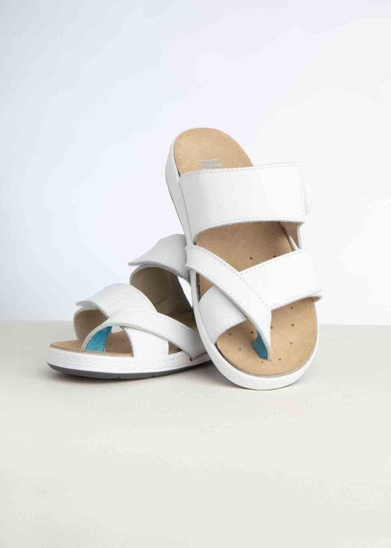 Жіночі терапевтичні шльопанці, білий (4310), Hallufix (Німеччина)