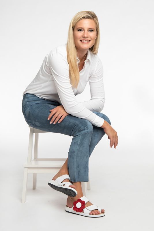 Жіночі терапевтичні шльопанці, білий (4310), Hallufix (Німеччина)