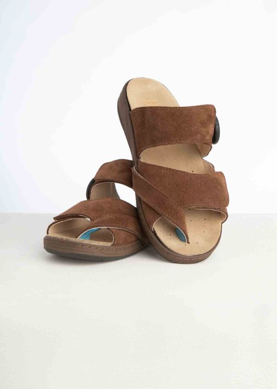 Жіночі терапевтичні шльопанці, коричневий (4050), Hallufix (Німеччина)