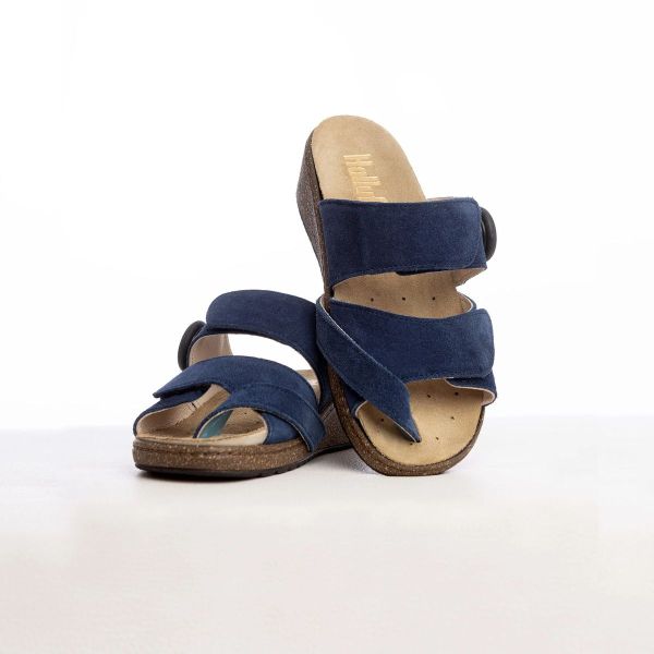 Жіночі терапевтичні тапочки, т.синій (4020), Hallufix (Німеччина)