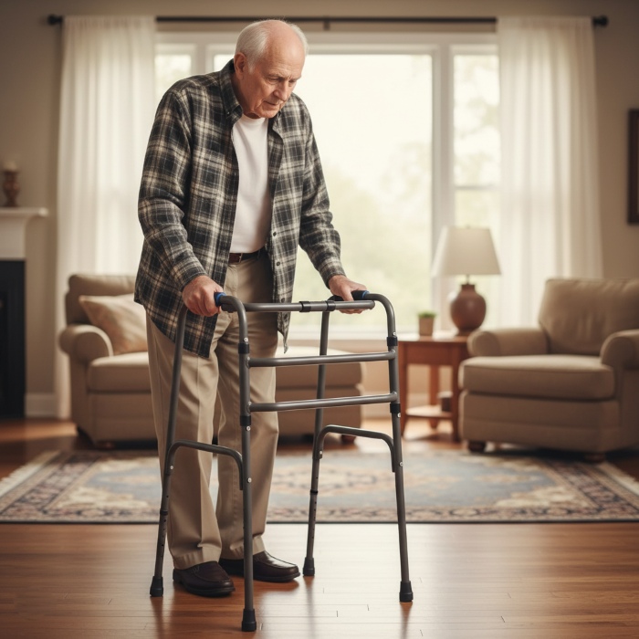 Дідусь з ходунками